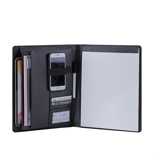 Business Multifunctional Briefcase A4 Leather Folder Zipper