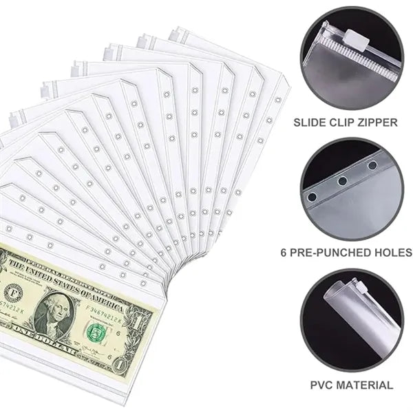 A6 Binder PU Soft Leather Notebook Cash Budget Hand Account