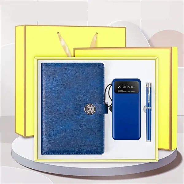 Business Notebook Journal Set with Pen and 10000mah Power Ba