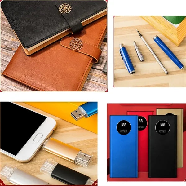 Business Notebook Journal Set with Pen and 10000mah Power Ba