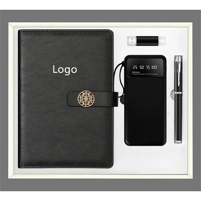 Business Notebook Journal Set with Pen and 10000mah Power Ba