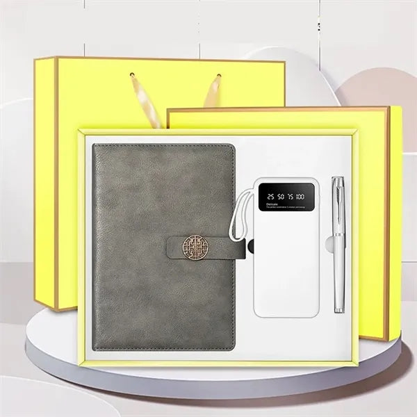 Business Notebook Journal Set with Pen and 10000mah Power Ba