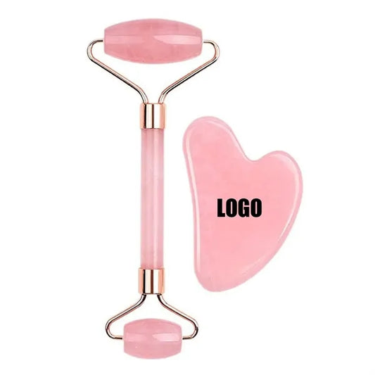 Rose Quartz Facial Massager Set