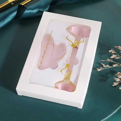 Rose Quartz Facial Massager Set