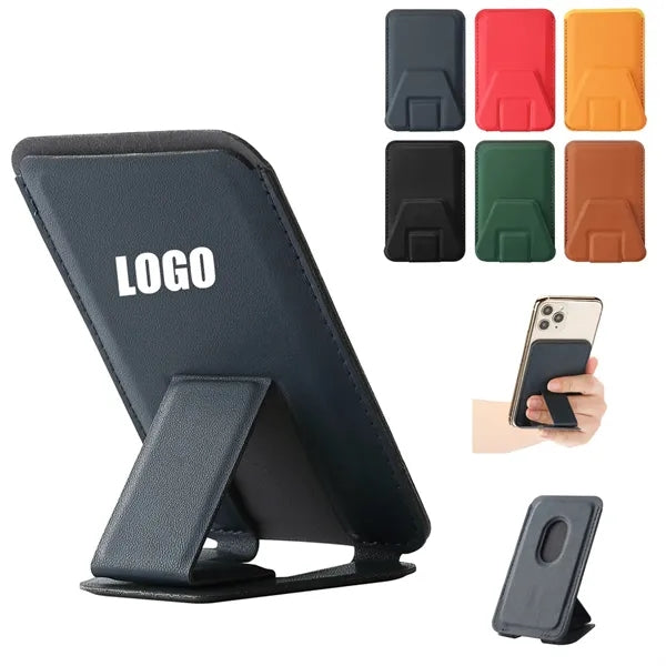 Magnetic Folding PU Leather Phone Stand