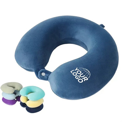 Premium Velvet Airplane Travel Head Rest Neck Holder Pillow