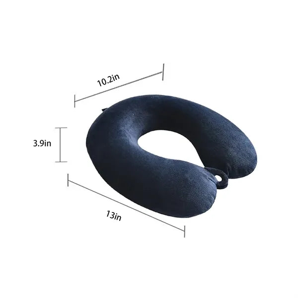 Premium Velvet Airplane Travel Head Rest Neck Holder Pillow