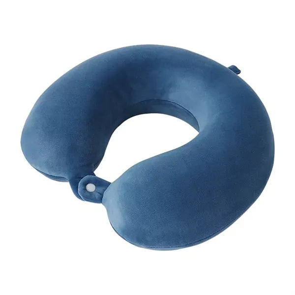 Premium Velvet Airplane Travel Head Rest Neck Holder Pillow