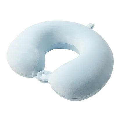 Premium Velvet Airplane Travel Head Rest Neck Holder Pillow