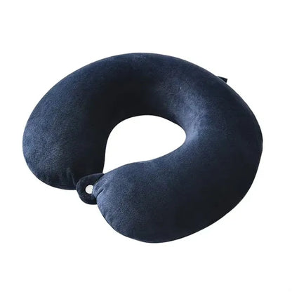 Premium Velvet Airplane Travel Head Rest Neck Holder Pillow