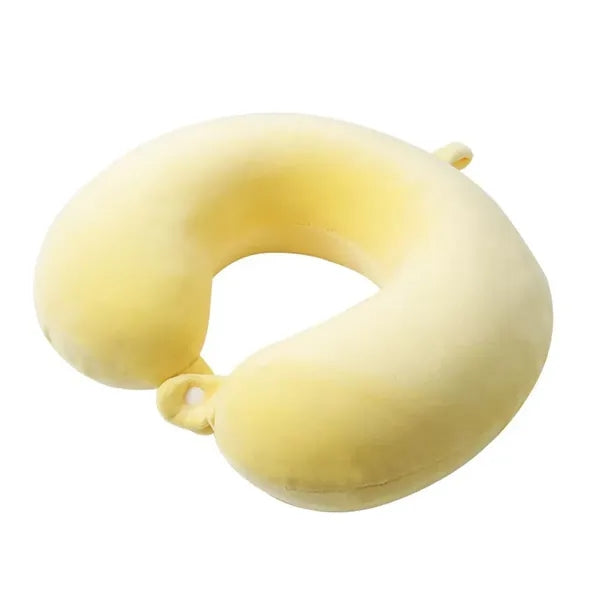 Premium Velvet Airplane Travel Head Rest Neck Holder Pillow