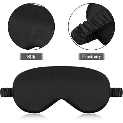 Soft Silk Lightweight  Eyeshade Elastic Strap Eye Masks