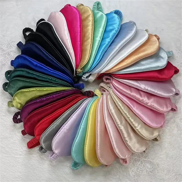 Soft Silk Lightweight  Eyeshade Elastic Strap Eye Masks