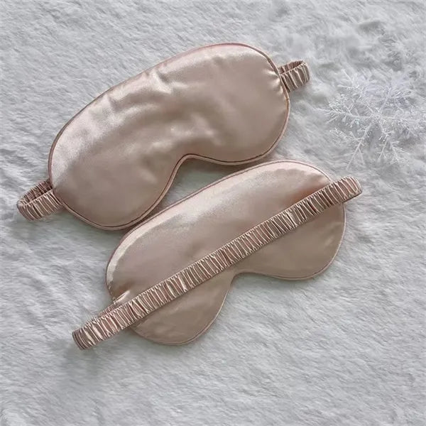 Soft Silk Lightweight  Eyeshade Elastic Strap Eye Masks