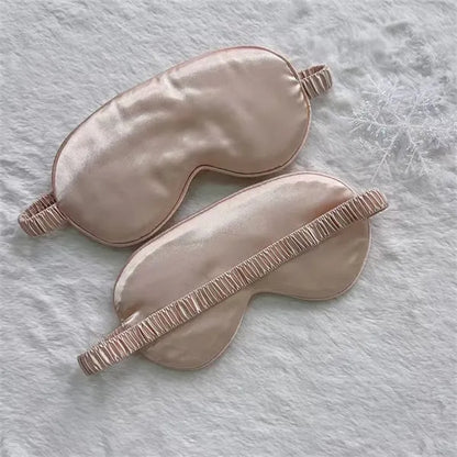 Soft Silk Lightweight  Eyeshade Elastic Strap Eye Masks