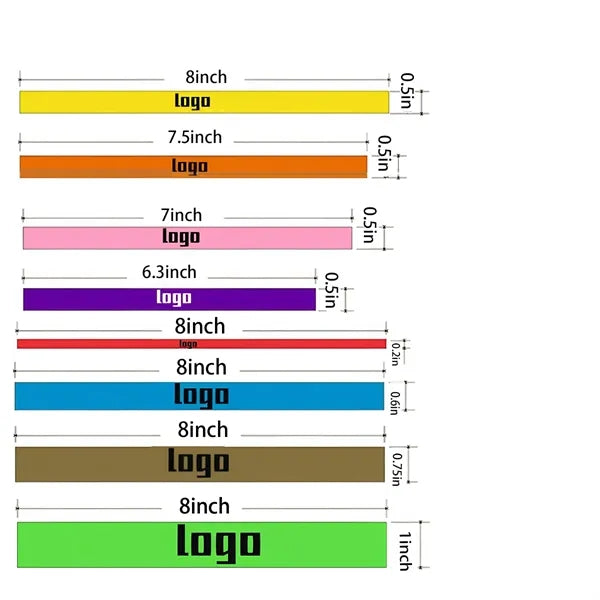 Silicone Wristbands Bulk Colored Blank Stretch Bracelets