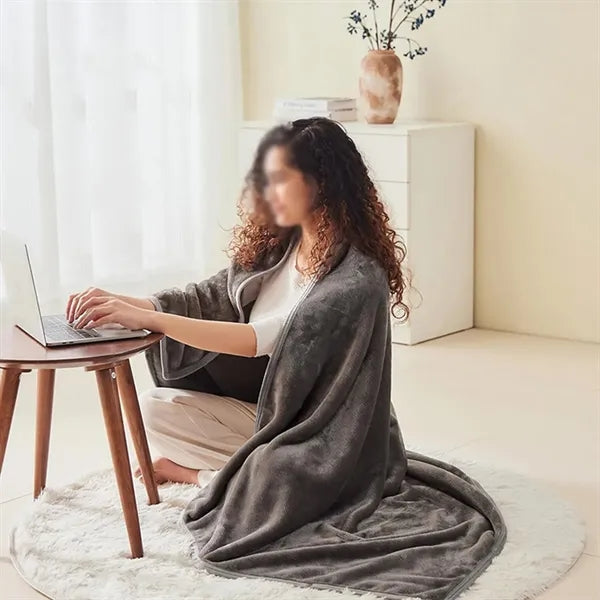 Travel home set wearable soft 2-in-1 shawl blanket pillow