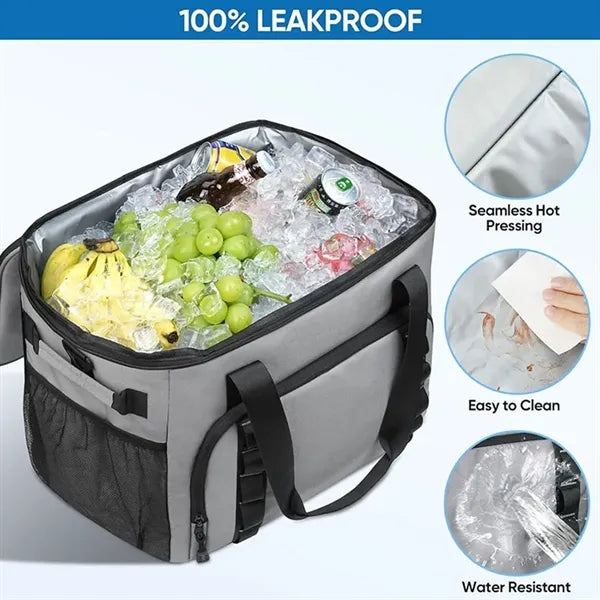 Portable leakproof large capacity camping soft cooler bag