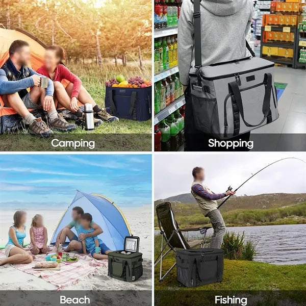 Portable leakproof large capacity camping soft cooler bag