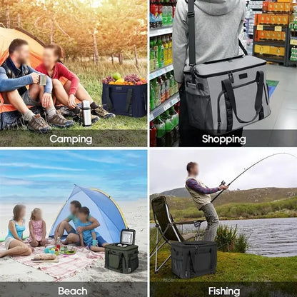 Portable leakproof large capacity camping soft cooler bag
