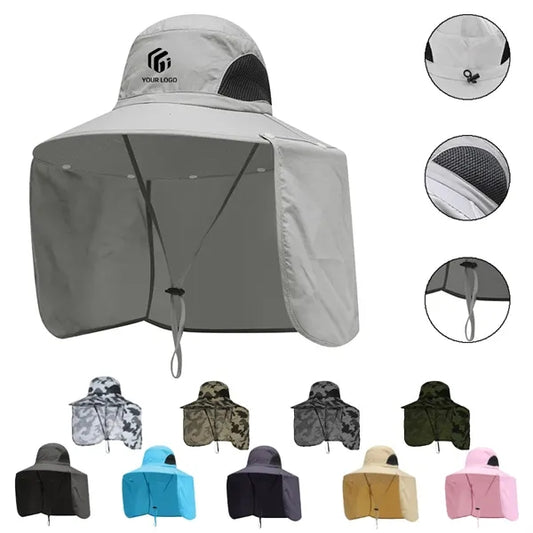 Large brim blocker hats outdoor fishing sun protection cap