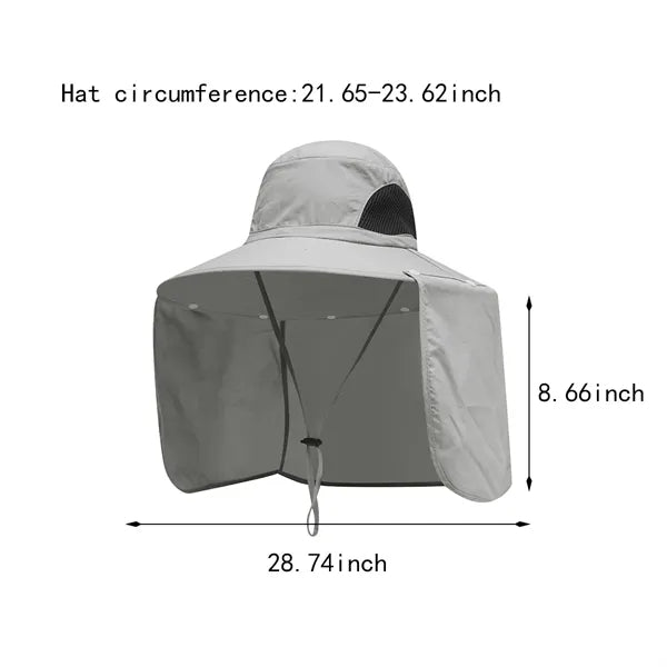 Large brim blocker hats outdoor fishing sun protection cap