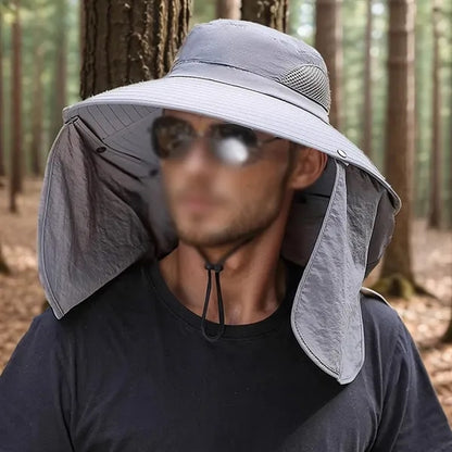 Large brim blocker hats outdoor fishing sun protection cap