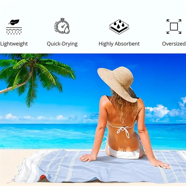 Travel quick dry sand-free lightweight Turkish beach towels