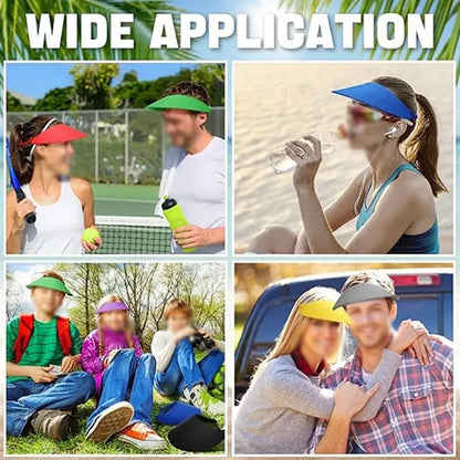 Outdoors customizable elastic foam empty top sun visors hat