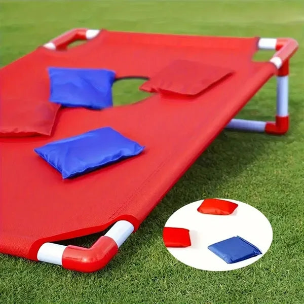 Portable outdoor indoor yard beach toss cornhole game set
