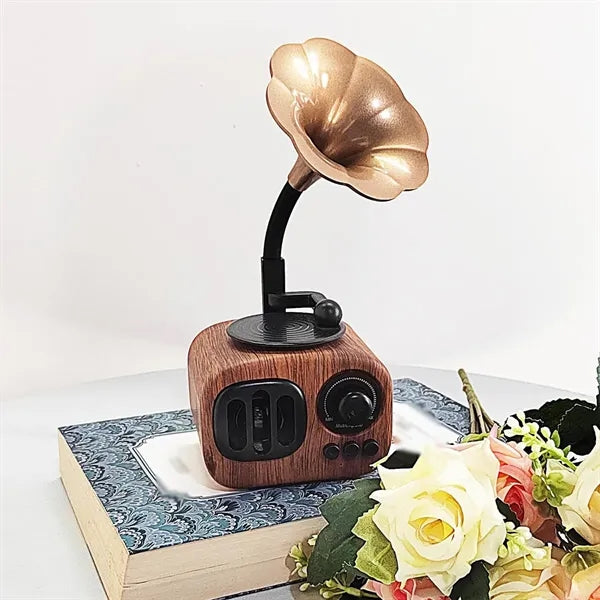Vintage stereo audio music wireless bluetooth speaker