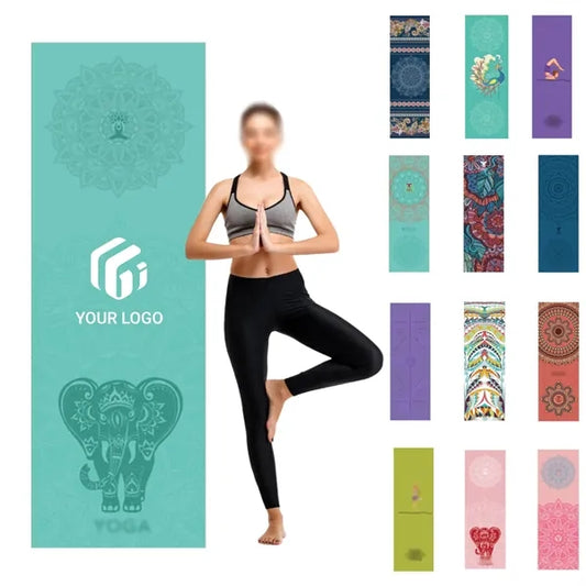 Sweat absorption pilates fitness non slip yoga mat towel