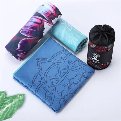Sweat absorption pilates fitness non slip yoga mat towel