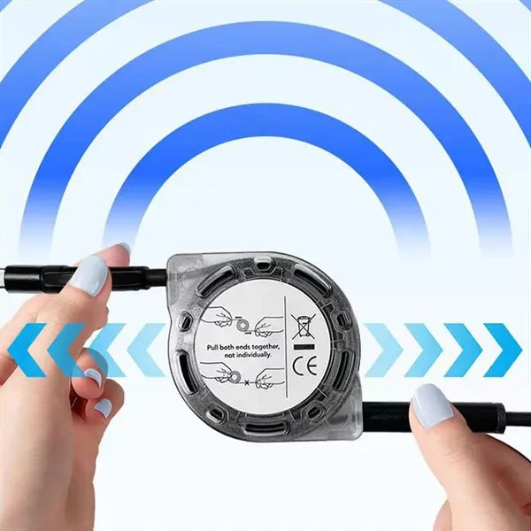 Multi USB charger cable retractable 5 in 1 charging cord