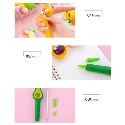 Cute stress relief students kids office squishy squeeze pen