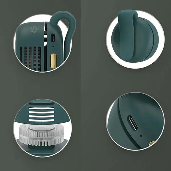 Mini portable hands free quiet cooling gift clip on fan