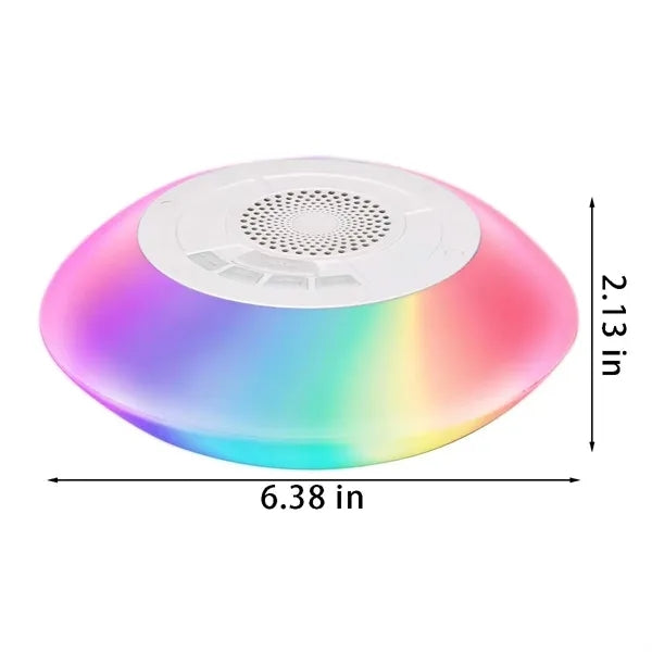 Waterproof floating pool bluetooth speaker with rgb lights