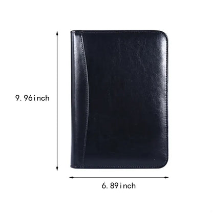 Office business zipper A5 file folder bag with calculator
