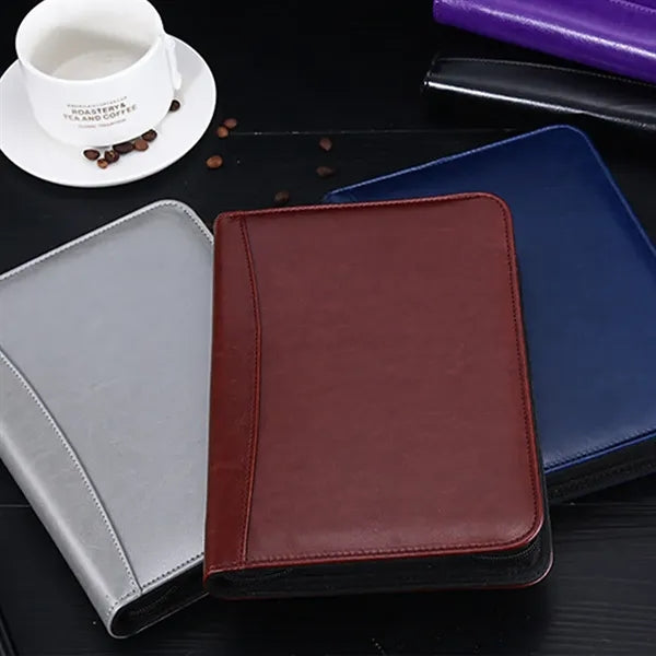 Office business zipper A5 file folder bag with calculator