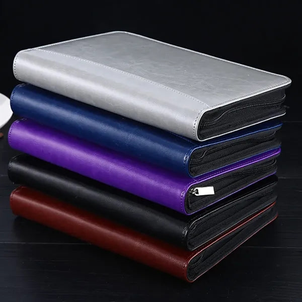 Office business zipper A5 file folder bag with calculator