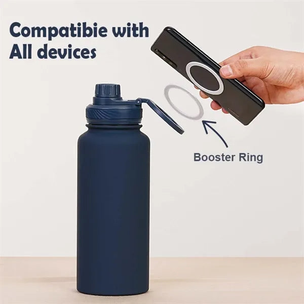 34oz Portable Outdoor Phone Magnetic Holder Insulated Cup