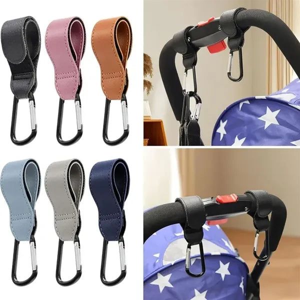 Multipurpose Baby Stroller Hook Leather Bag Hanger
