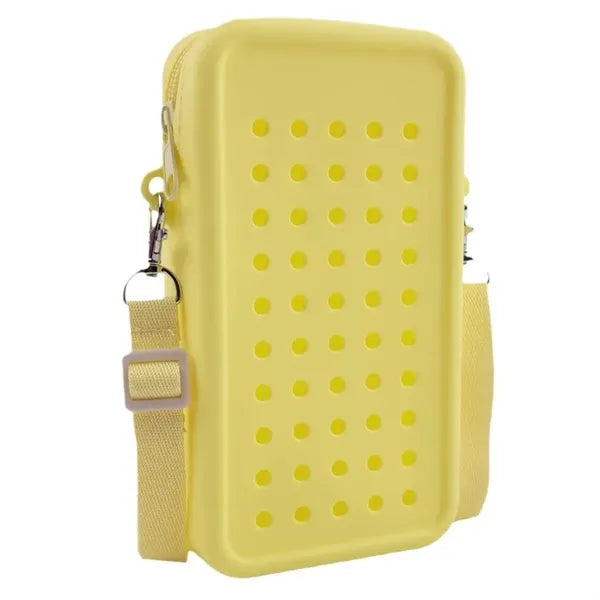 Crossbody Silicone Cell Phone Bag with Adjustable Strap