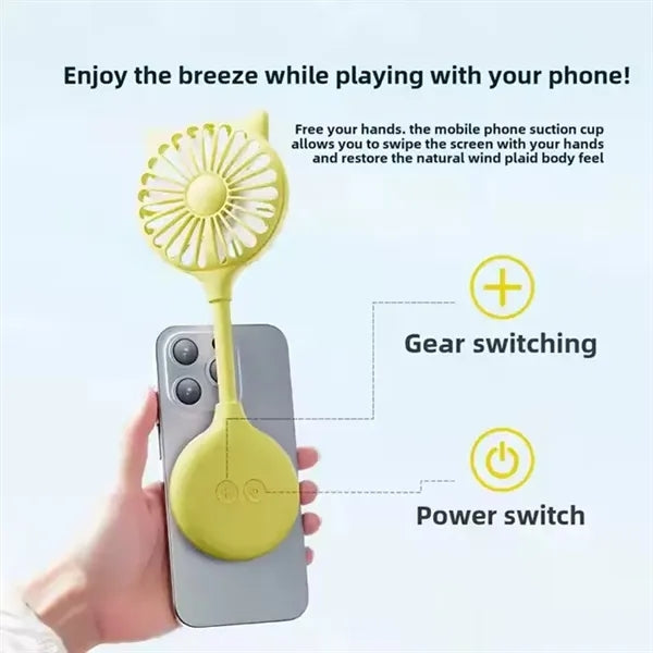 Portable USB Mini Fan with Suction Cup
