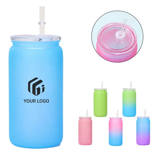 16oz portable leak-proof unbreakable plastic mason jars cup