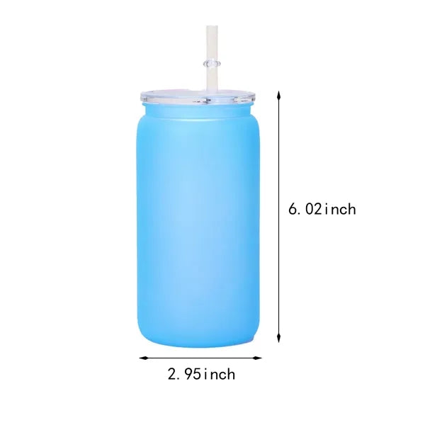 16oz portable leak-proof unbreakable plastic mason jars cup