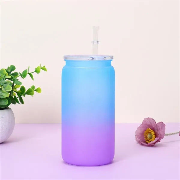 16oz portable leak-proof unbreakable plastic mason jars cup