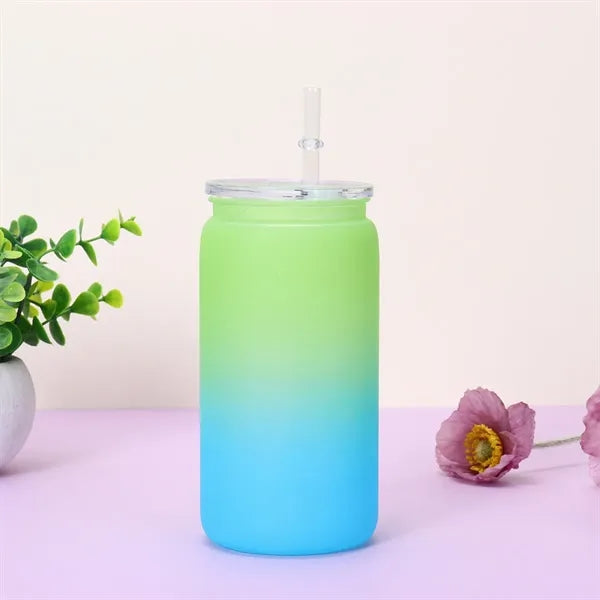 16oz portable leak-proof unbreakable plastic mason jars cup