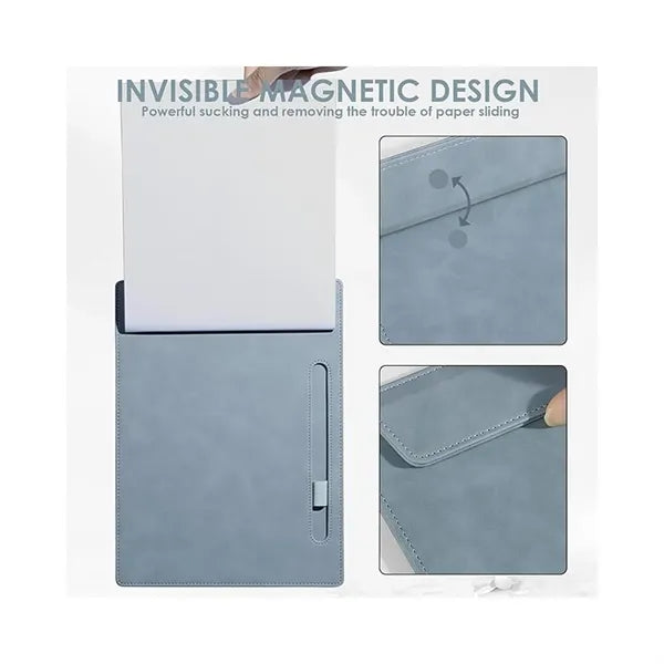 Pu Leather Magnetic Clipboard