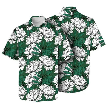 COTTON Men'S Hawaiian Shirt -Full Color Digital Customized